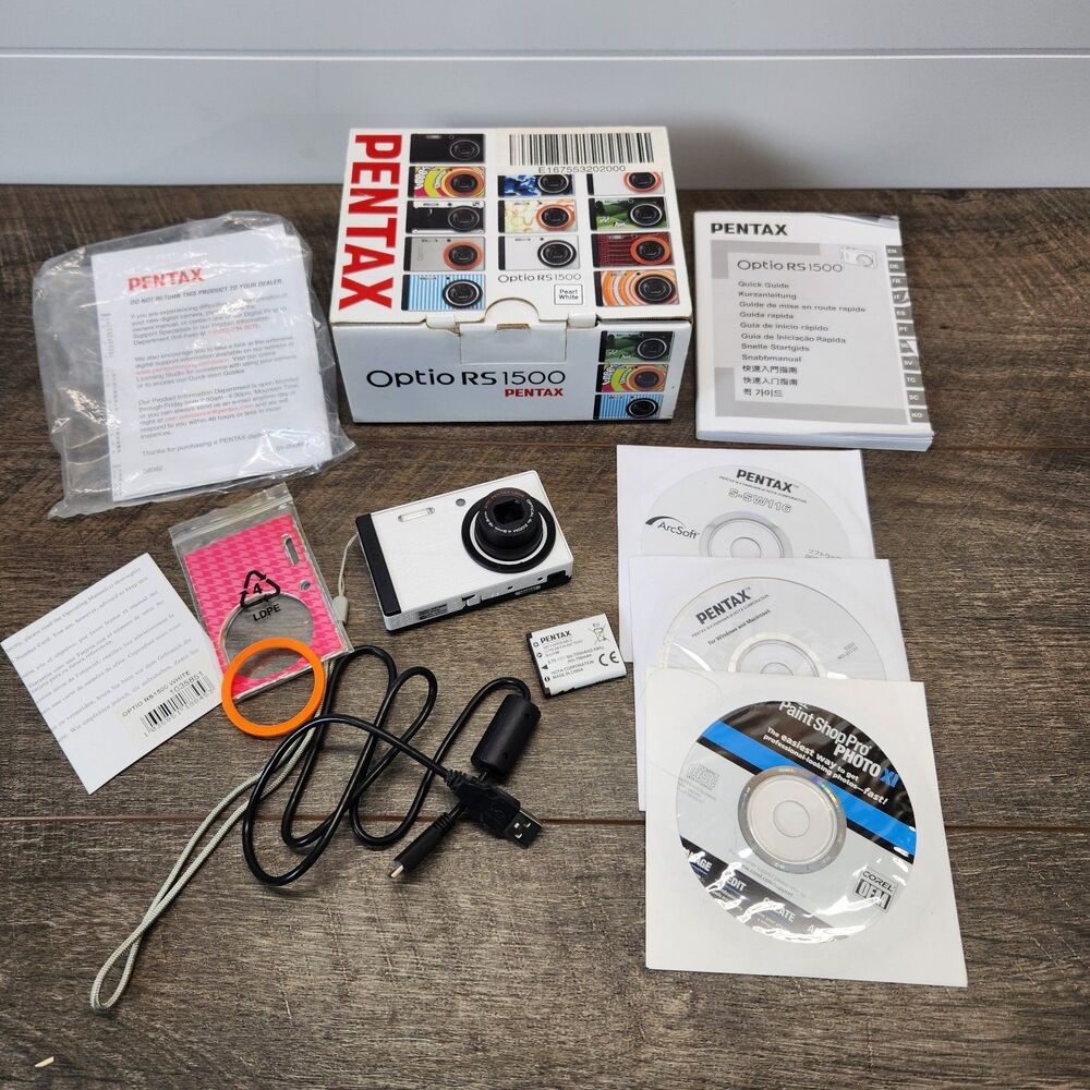PENTAX Optio RS1500WH Pearl White 14.0 Megapixels 27.5mm 4x Optical Parts Repair